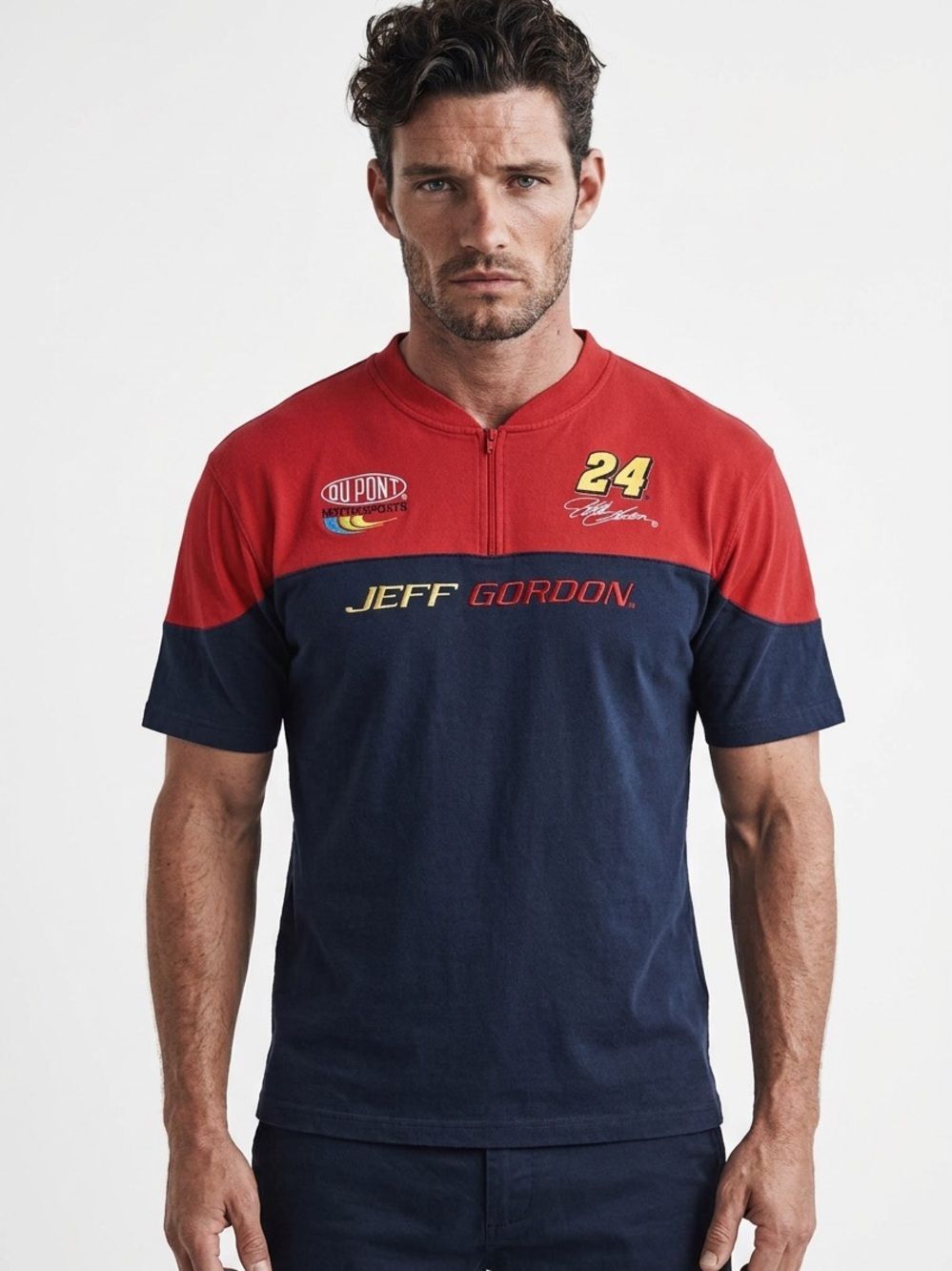 CHASE AUTHENTICS | Jeff Gordon 1/4 Zip Tee Large